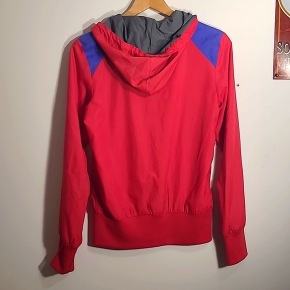 NIKE VINTAGE Magenta Mesh Lined Zip Athletic Windbreaker Size XS/S - Picture 2 of 6